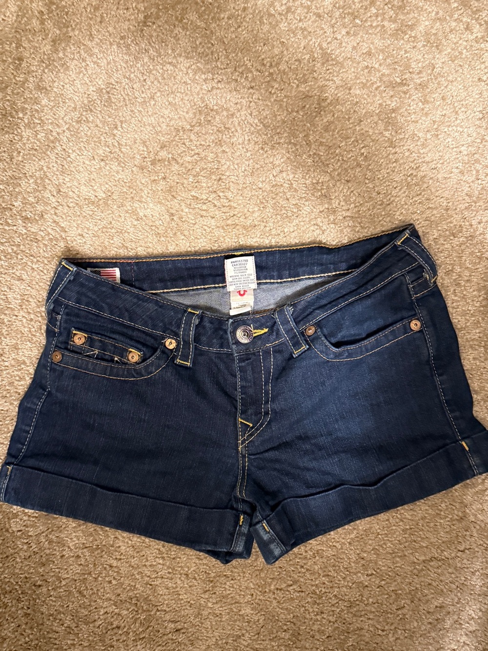 True Religion Jeans in Mid Blue with Gold Stitching - Picture 7 of 7